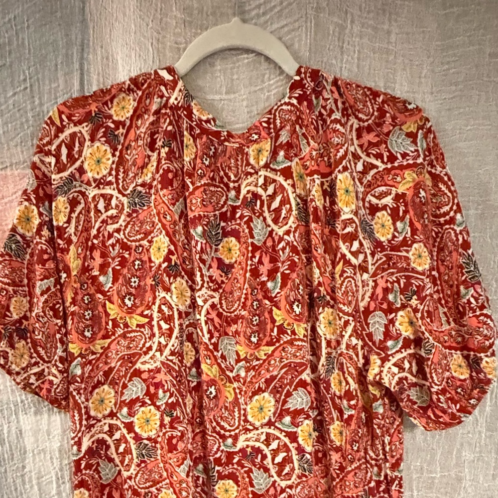 Paisley Red Maxi Dress - Picture 8 of 9